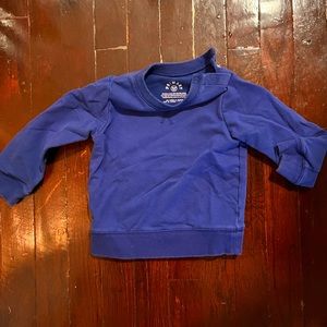 Primary cobalt blue snap collar sweatshirt 18-24 months